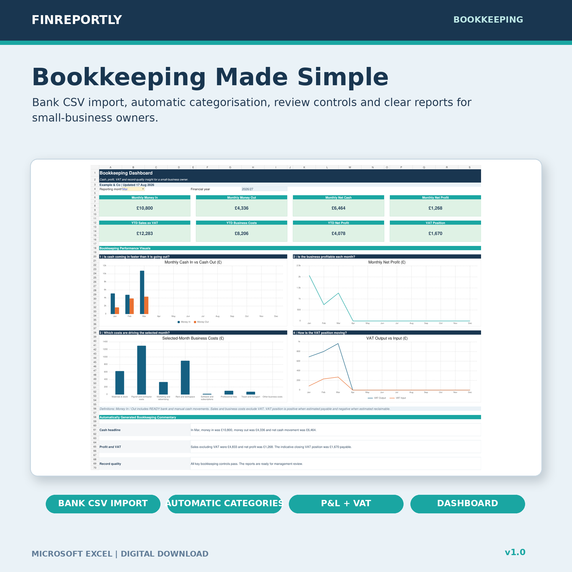 Bookkeeping Excel Template
