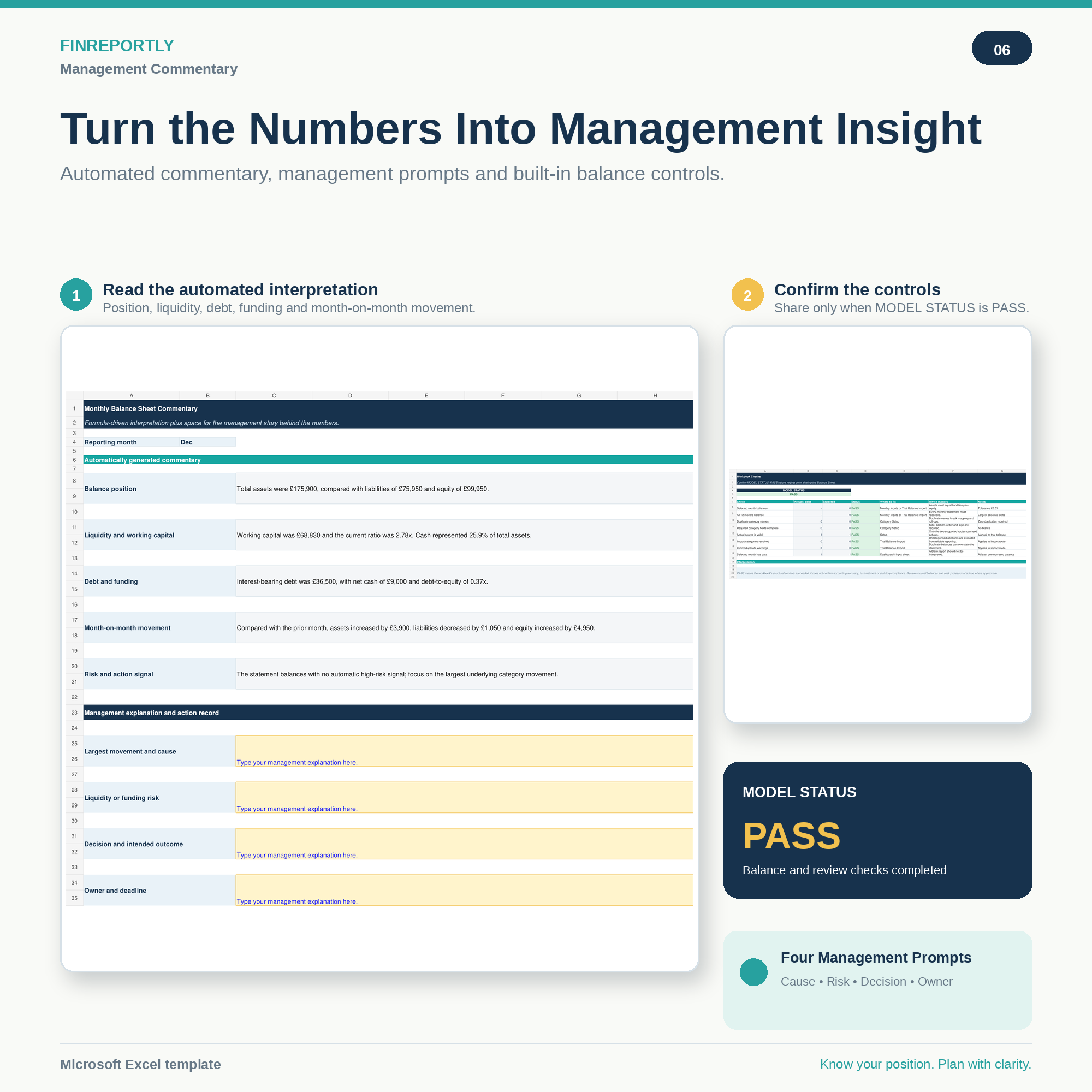 Balance Sheet with Trial Balance Import and Business Dashboard